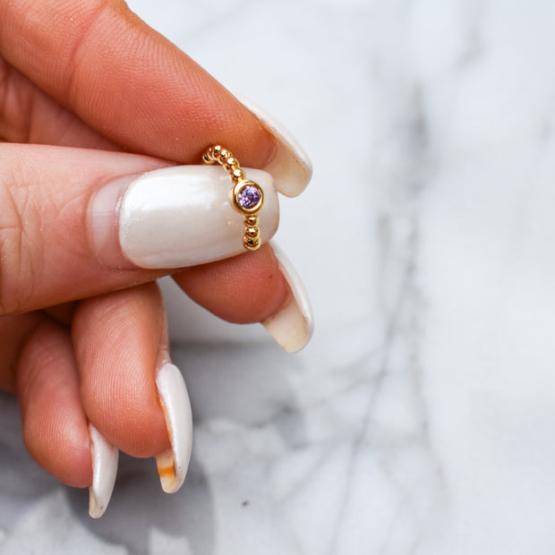Purple Gem Ear Cuff