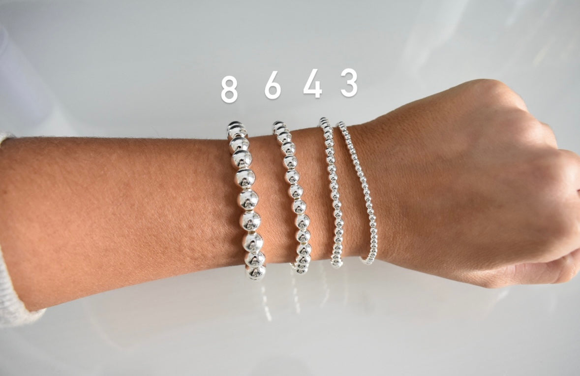 Stringless Silver Bracelets