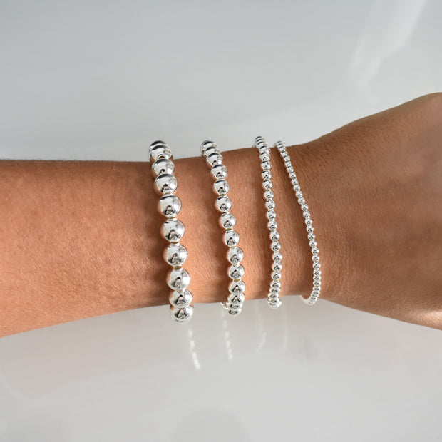 Stringless Silver Bracelets