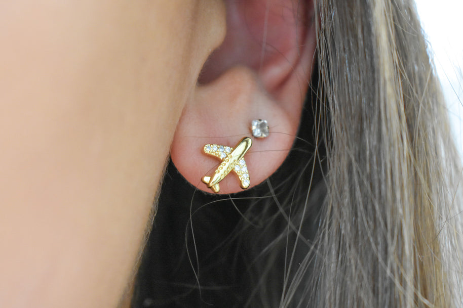 Airplane Stud Earrings