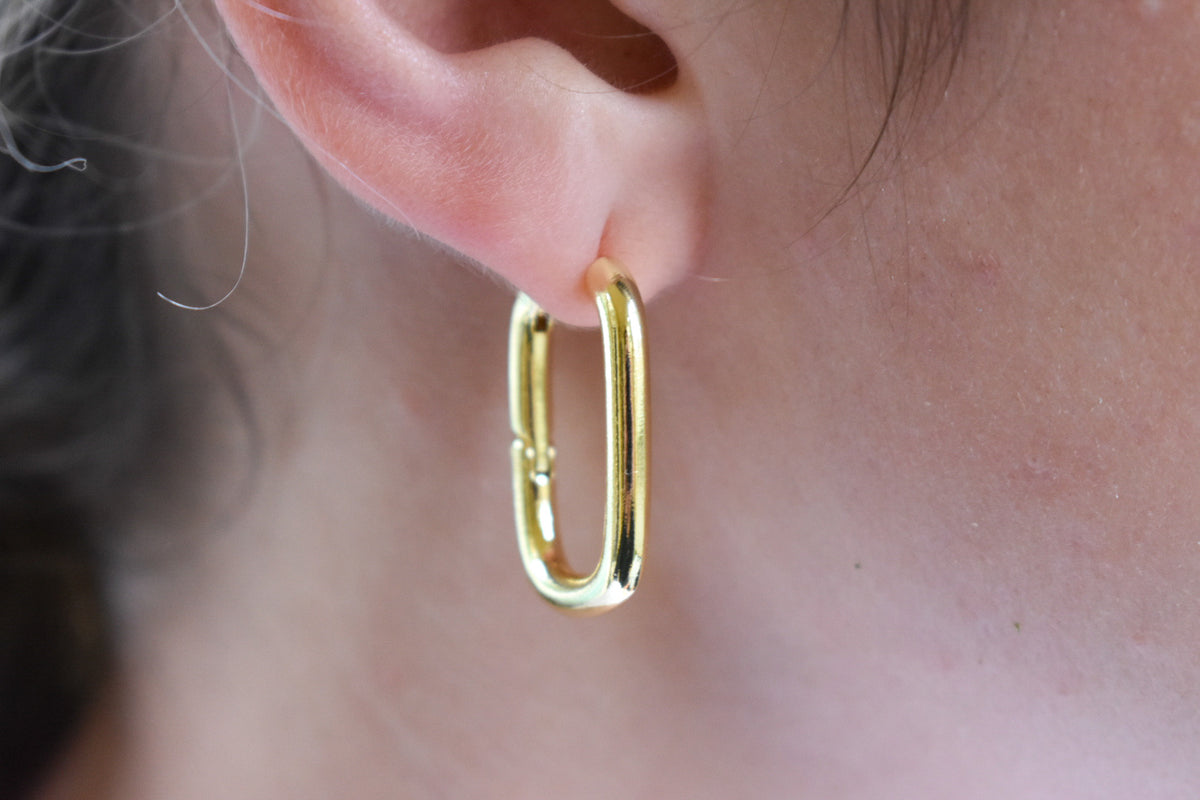 XL Paper Clip Earrings Boardwalk Beads