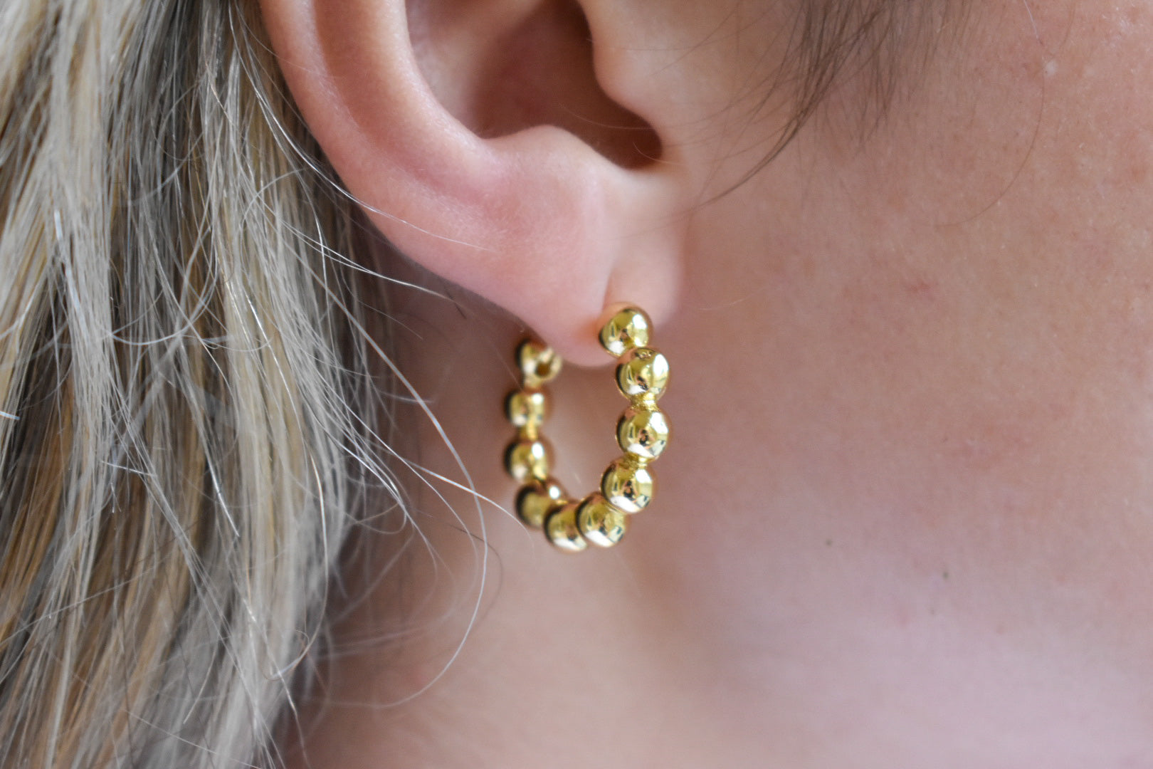 Gold Cloud Hoops