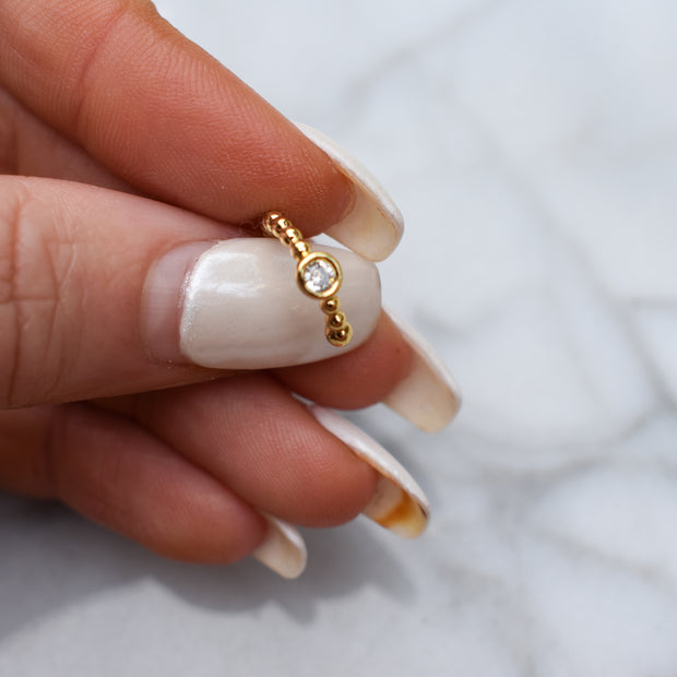 Clear Gem Ear Cuff