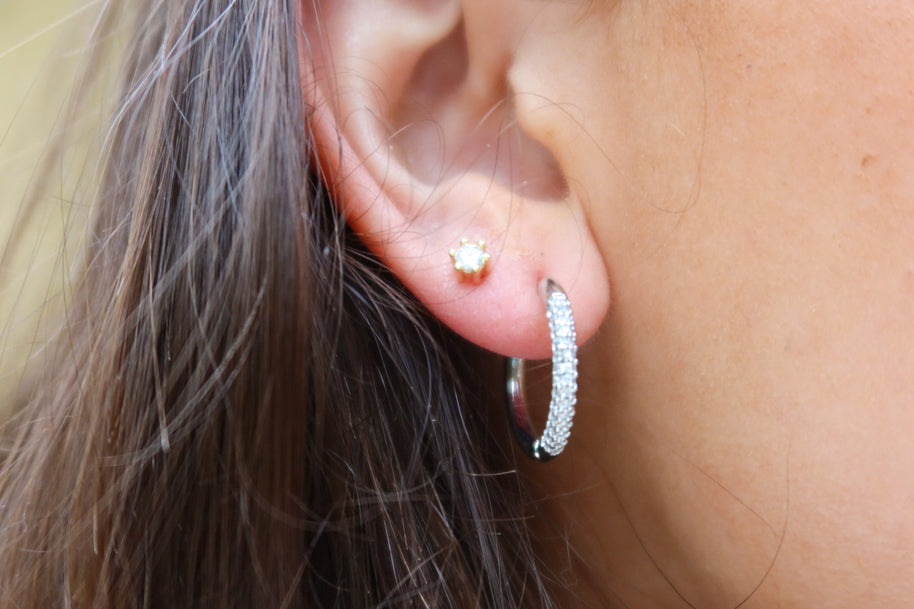 Silver Malibu Hoops
