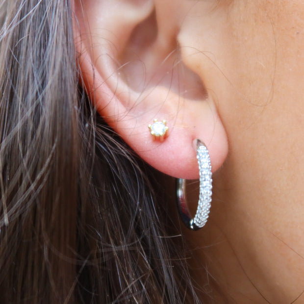Silver Malibu Hoops
