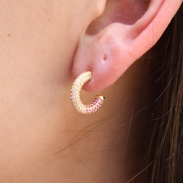 Pink Ombre Hoops