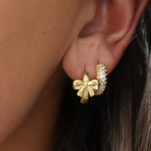 All tied up bow Hoops