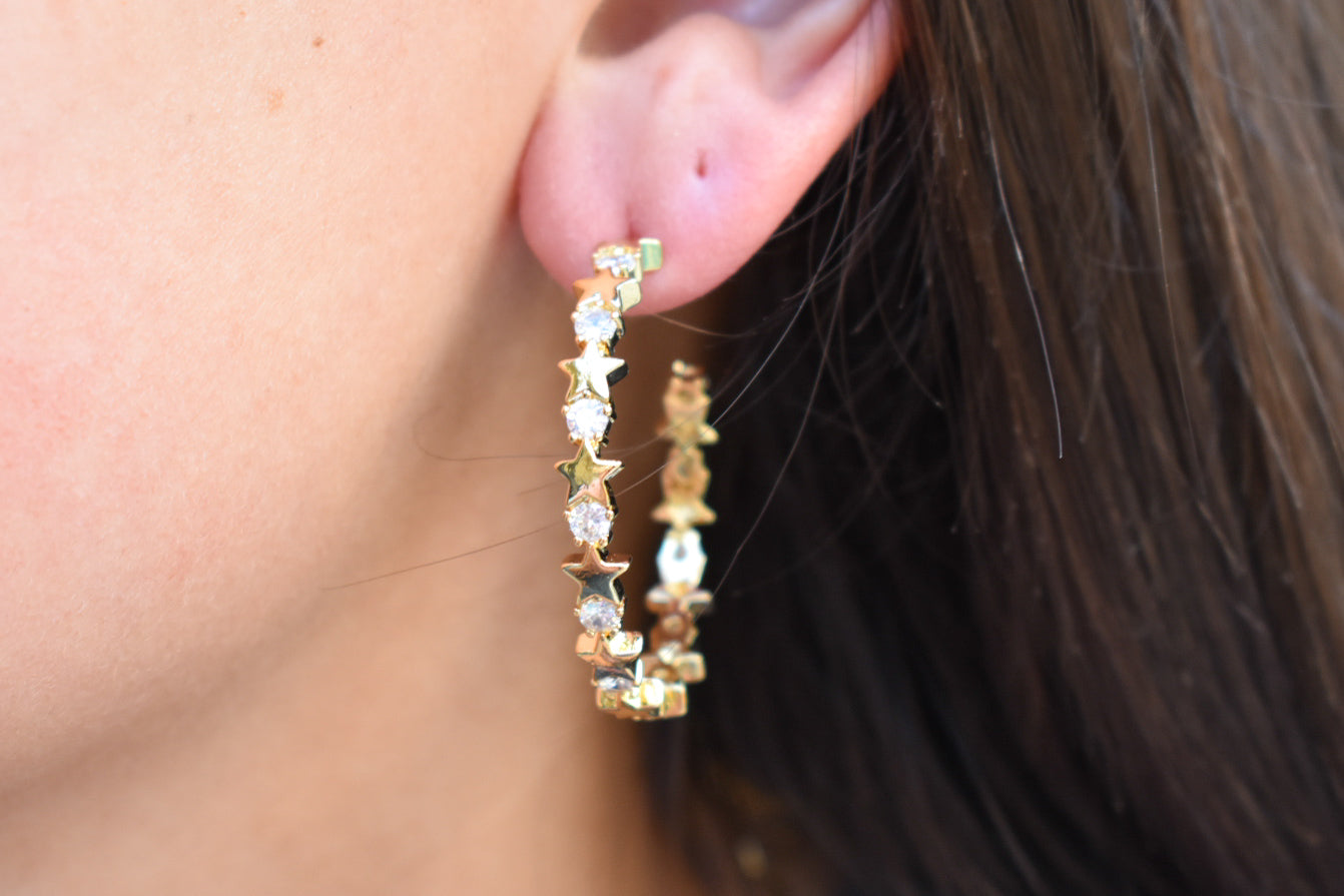 Jumbo Star Hoops