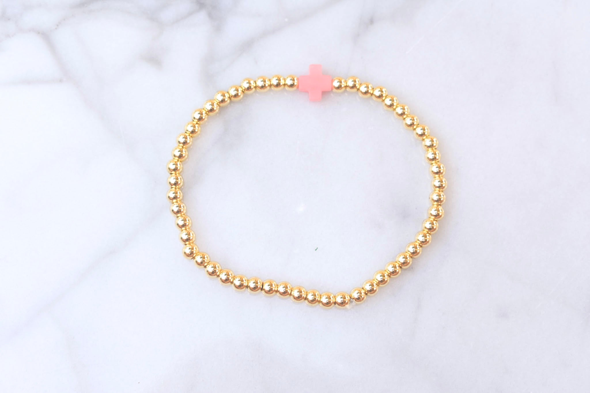 Pink Single Cross Bracelet