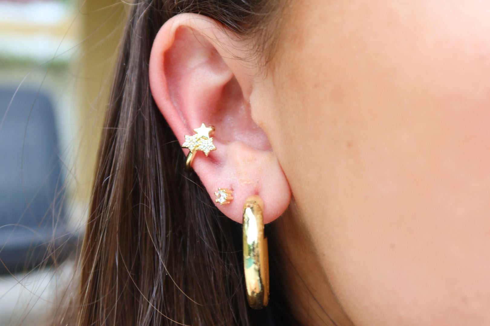 Triple Star Ear Cuff