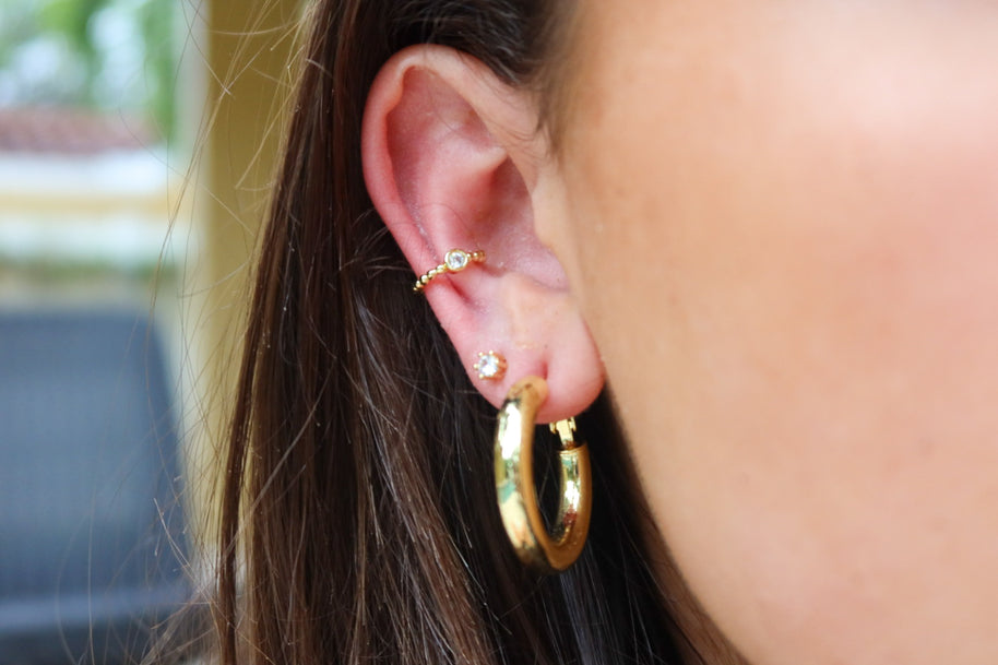 Clear Gem Ear Cuff