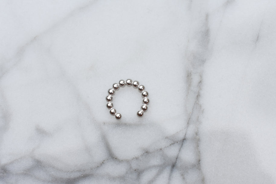 Silver Bubble Ear Cuff
