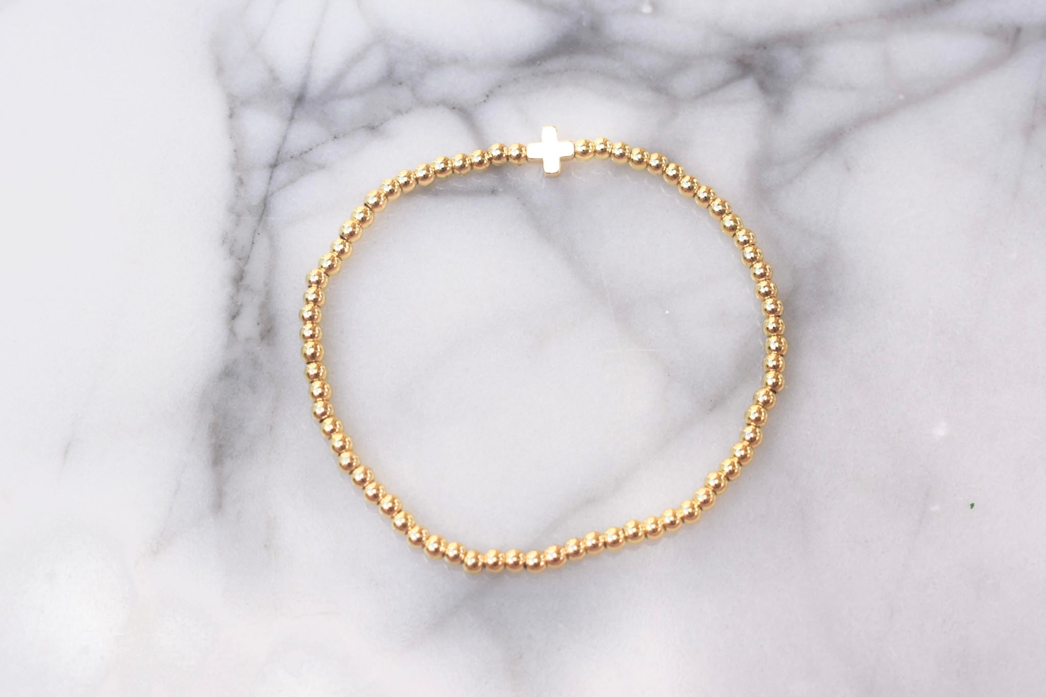 Mini Cross Gold Bracelet