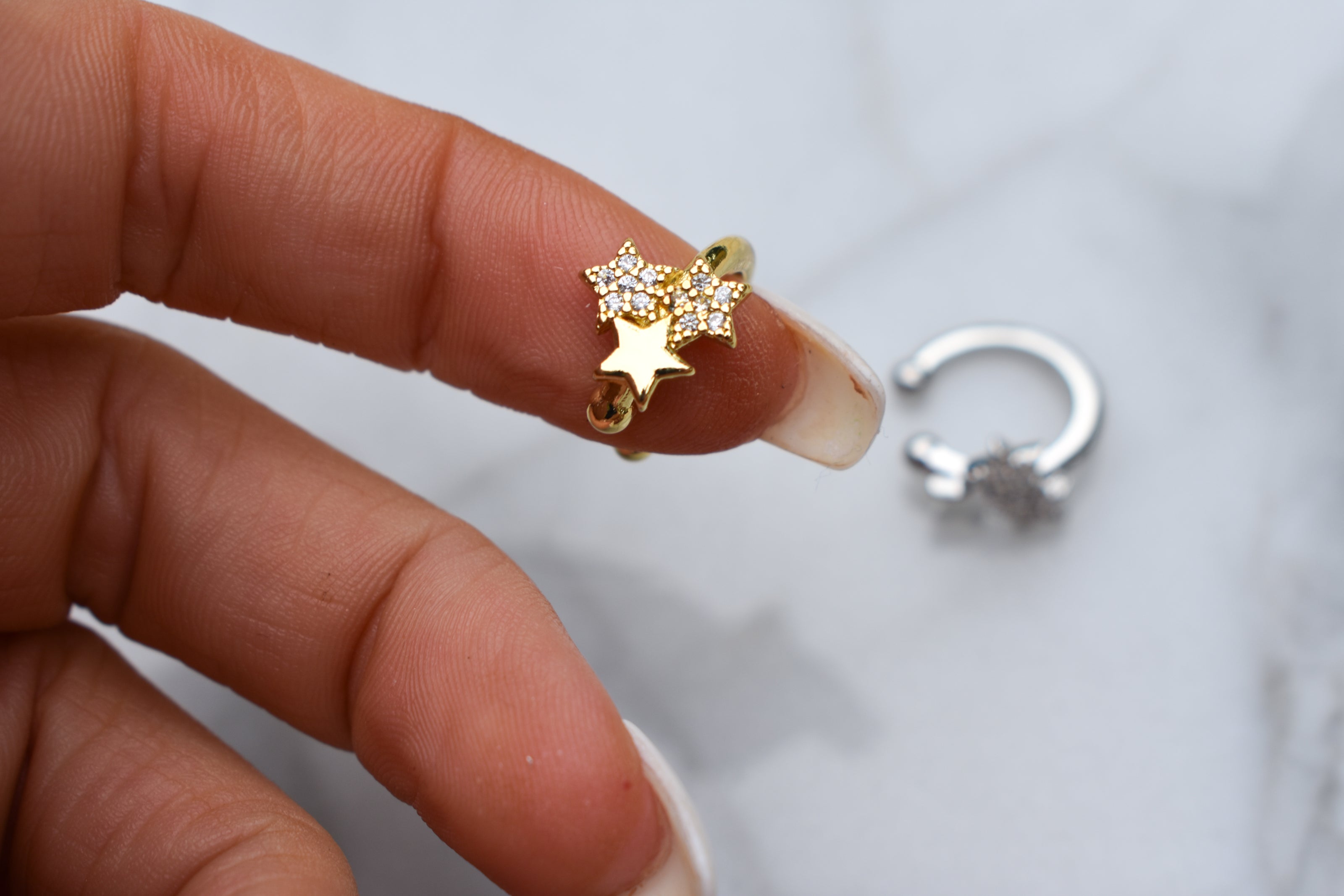 Triple Star Ear Cuff