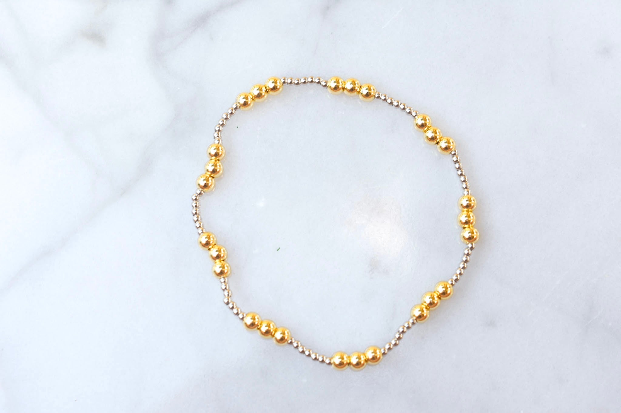 Mixed Metal Bubble Bracelet