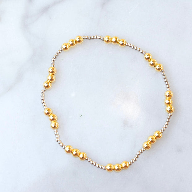 Mixed Metal Bubble Bracelet