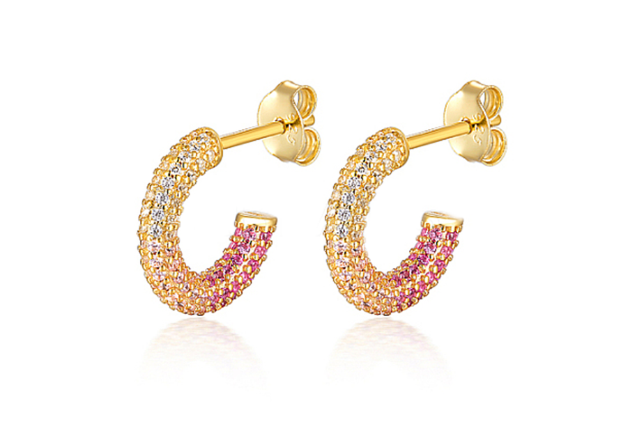 Pink Ombre Hoops