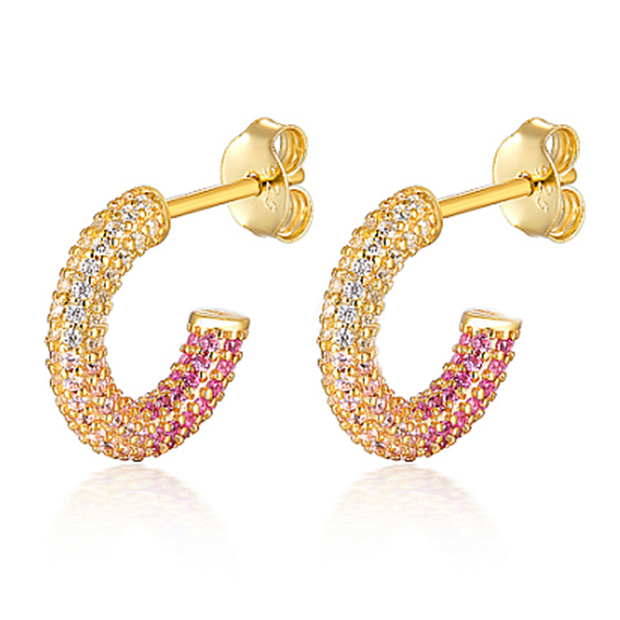Pink Ombre Hoops