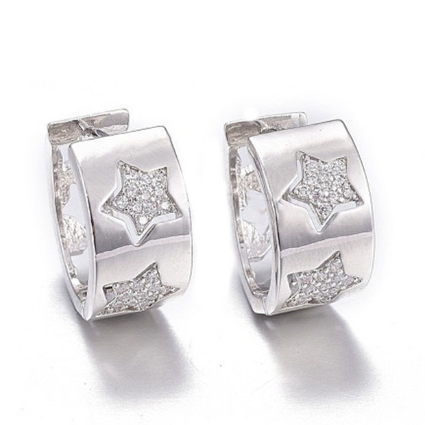 Silver Shooting Star Earrings