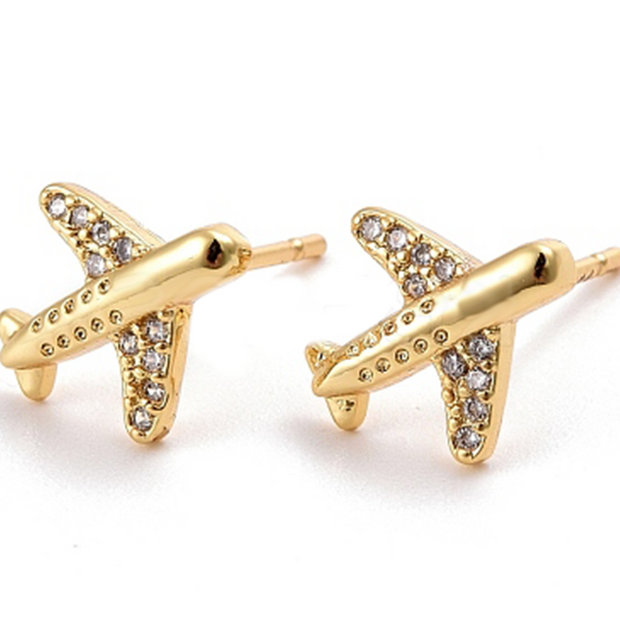 Airplane Stud Earrings