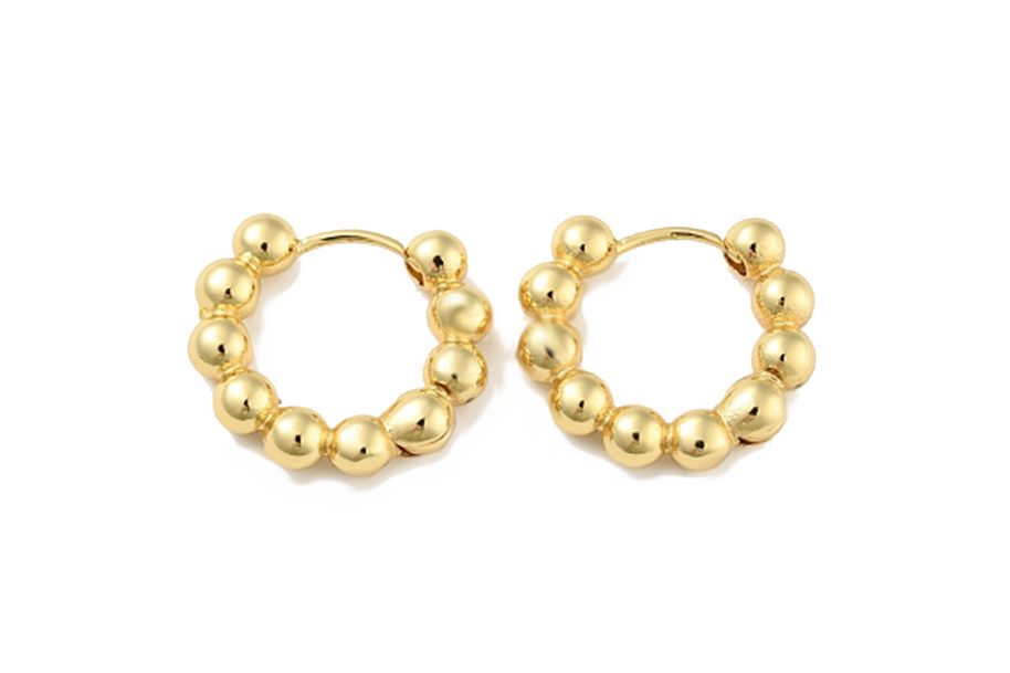Gold Cloud Hoops