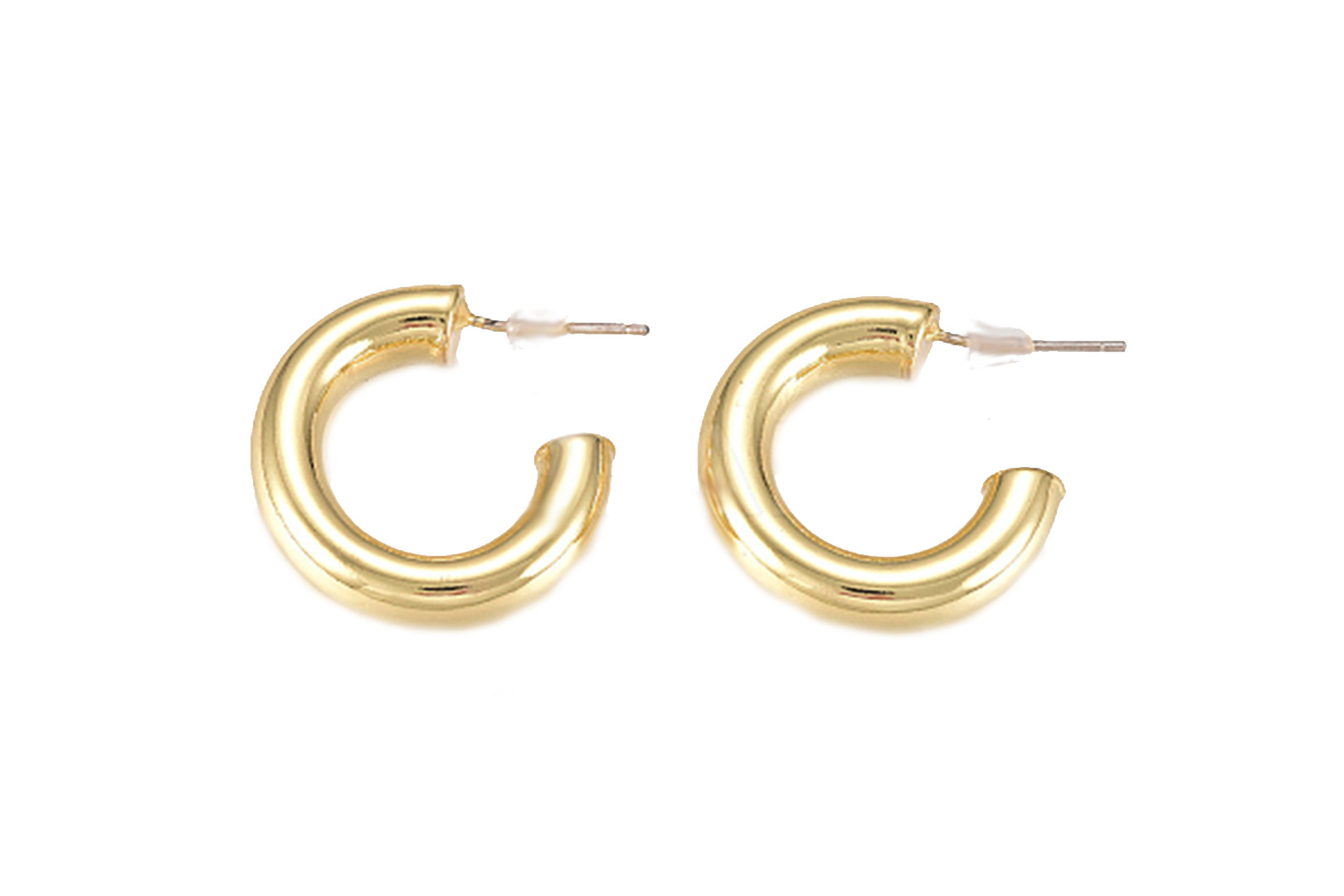 Gold Tube Hoops