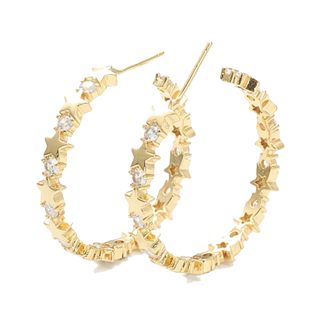 Jumbo Star Hoops