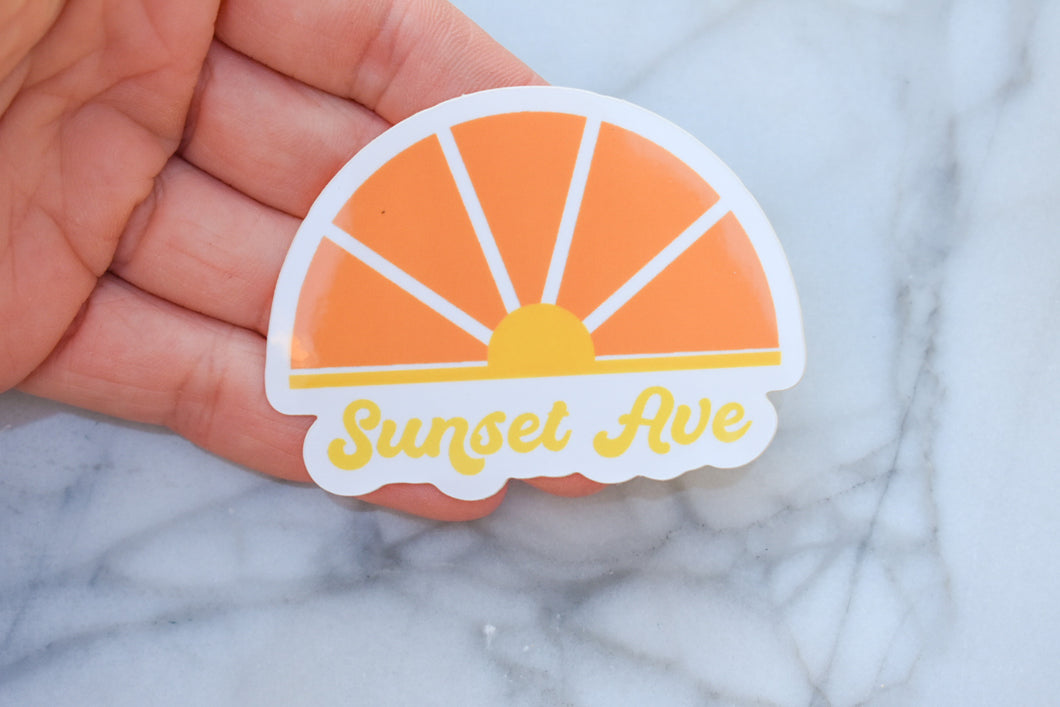 Sunset Ave Sticker