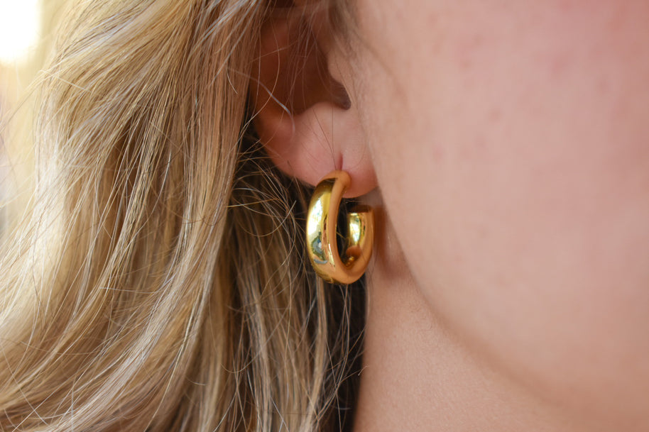 Gold Tube Hoops