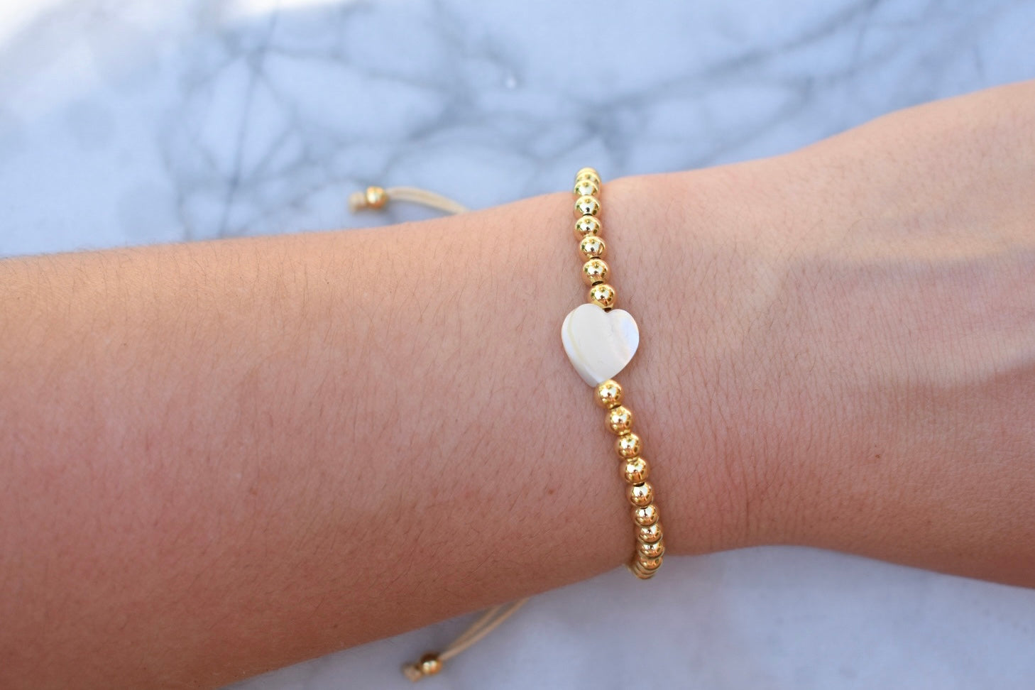 Beaded Heart Bracelet