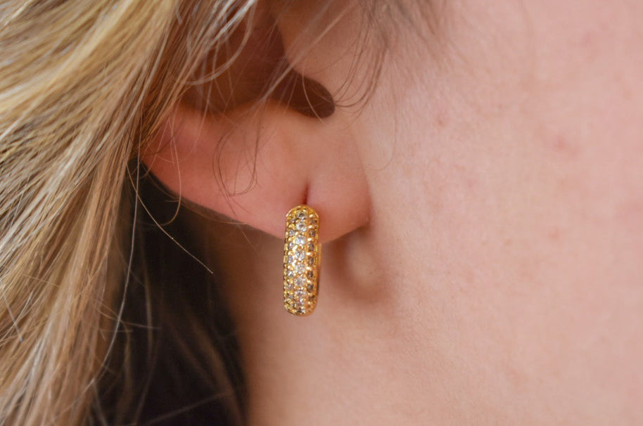 Miami Studded Hoops