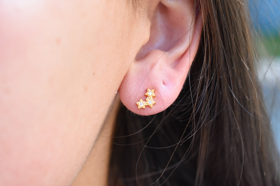 Triple Star Studs