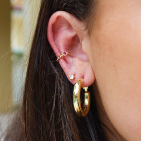 Hot Pink Gem Ear Cuff