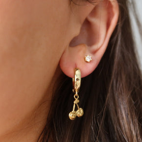 Chunky Gold Cherry Huggies