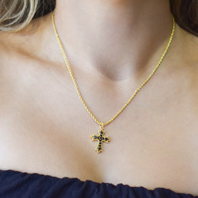 Stay twisted necklace - cross charm