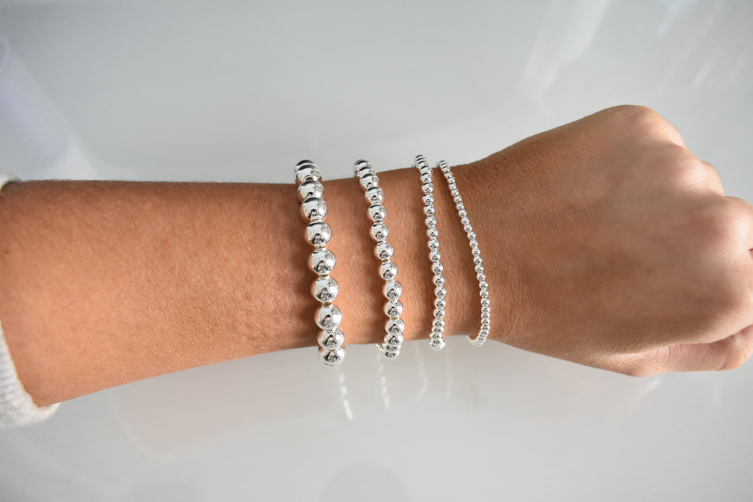 Stringless Silver Bracelets