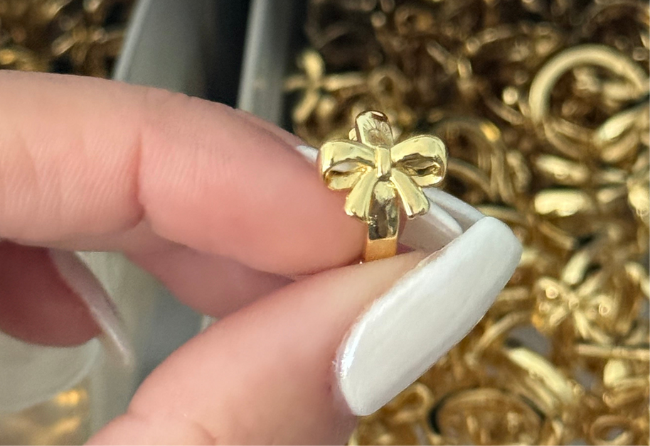 All tied up bow Hoops