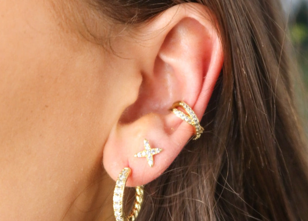 アクセサリー here's ICE EAR CUFF 501 X Gem Ear Cuff – Boardwalk Beads