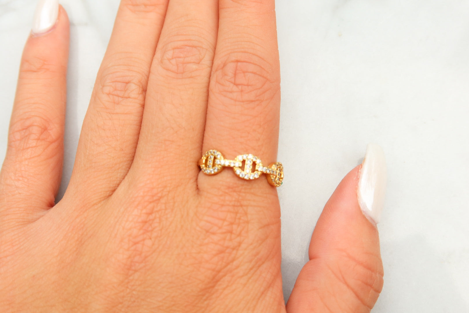 Chained Up Ring – Boardwalk Beads