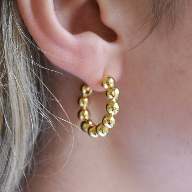 Gold Cloud Hoops