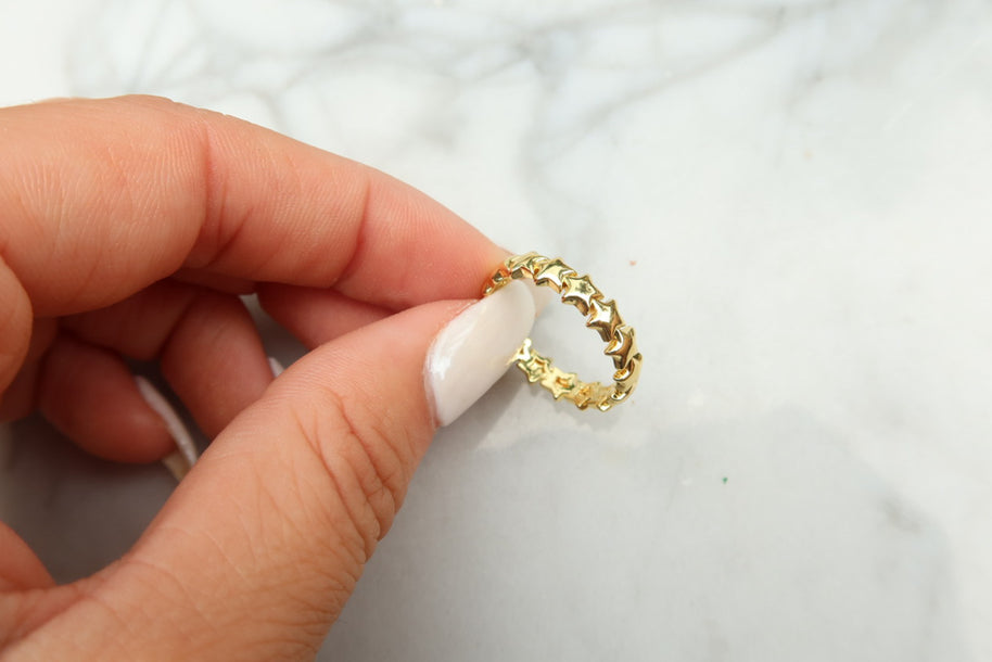 Gold Star Wrap Ring
