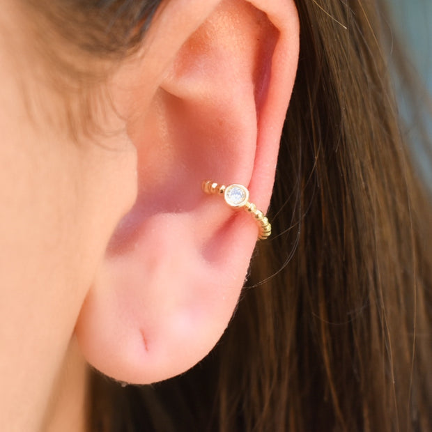 Clear Gem Ear Cuff
