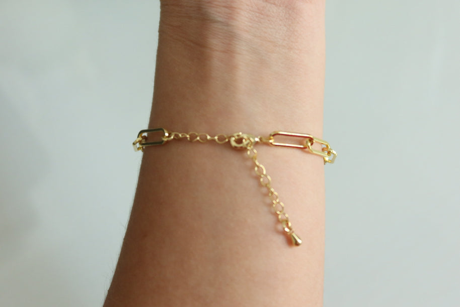 Paper clip bracelet