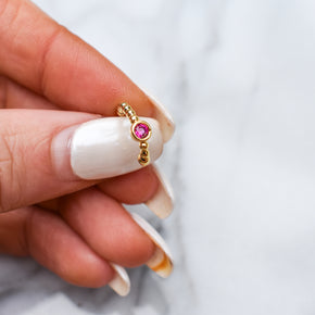 Hot Pink Gem Ear Cuff