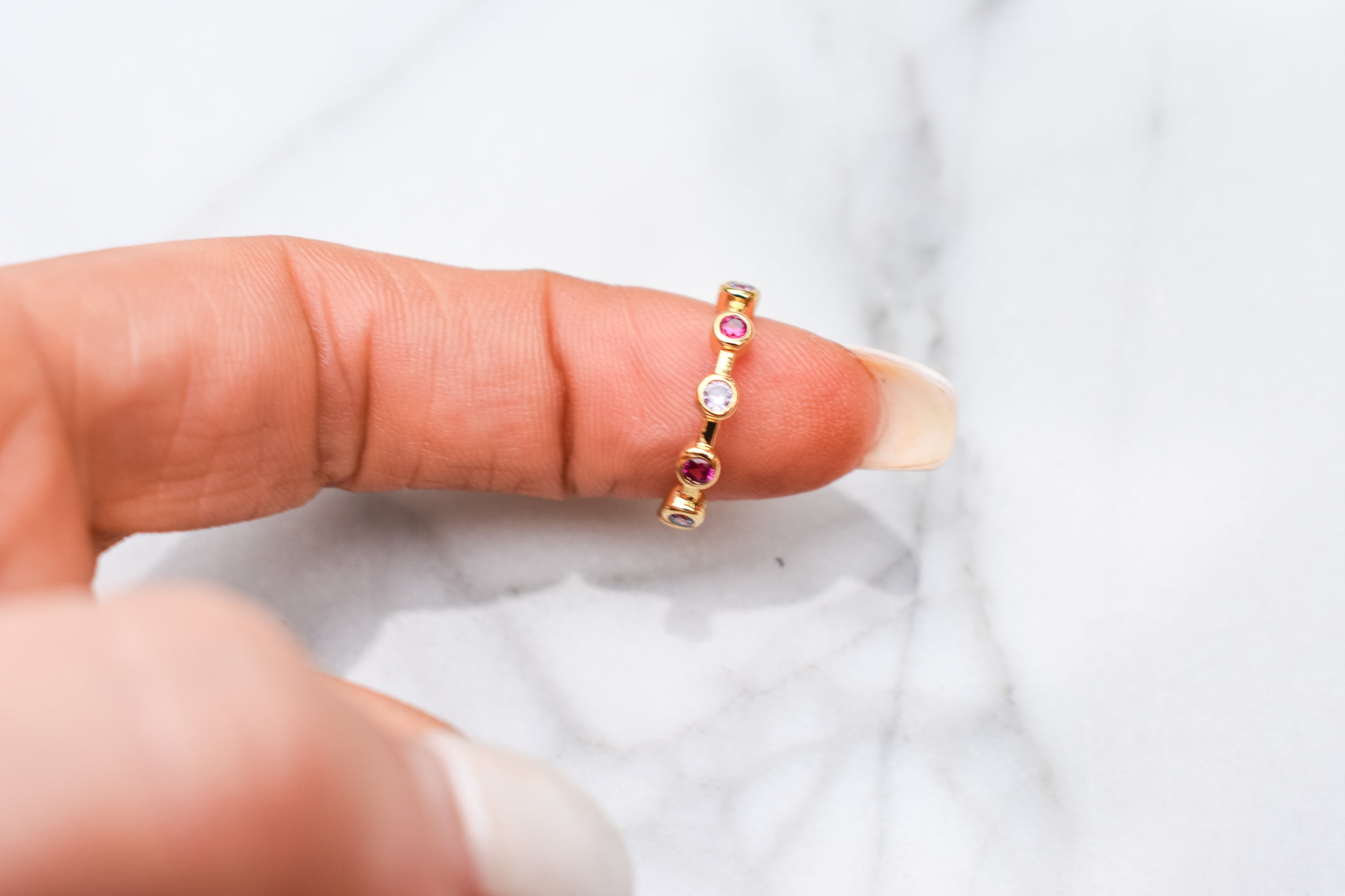 Rainbow Gem Ear Cuff