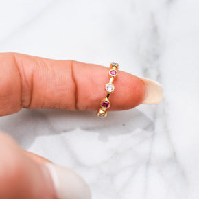 Rainbow Gem Ear Cuff