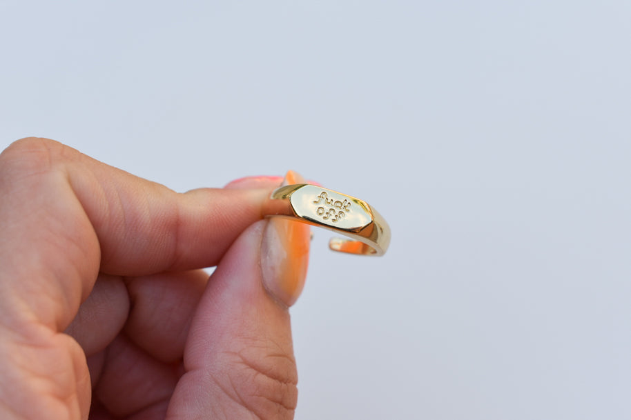 F*** Off Ring Gold
