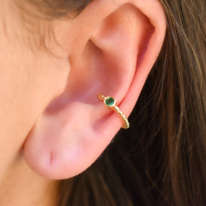 Green Gem Ear Cuff