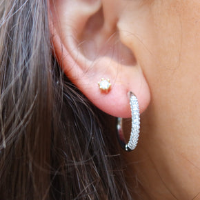 Silver Malibu Hoops