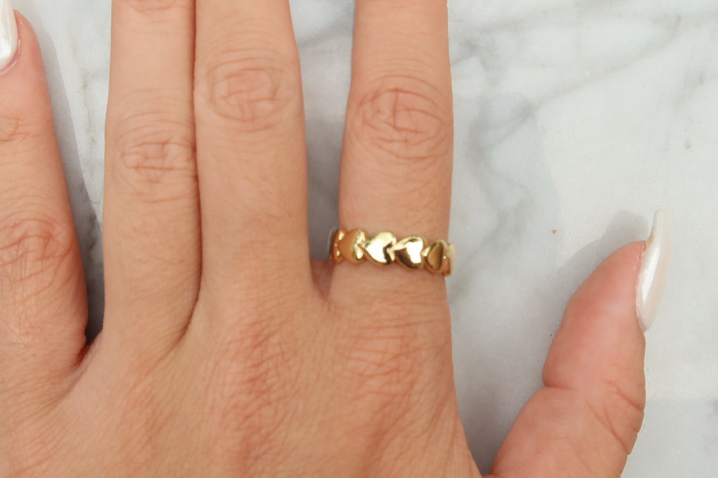 Gold Heart Wrap Ring